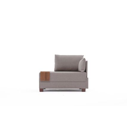 Hjørnestol TULA, beige, højrevendt