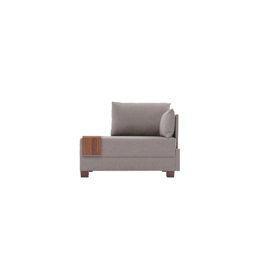 Hjørnestol TULA, beige, højrevendt