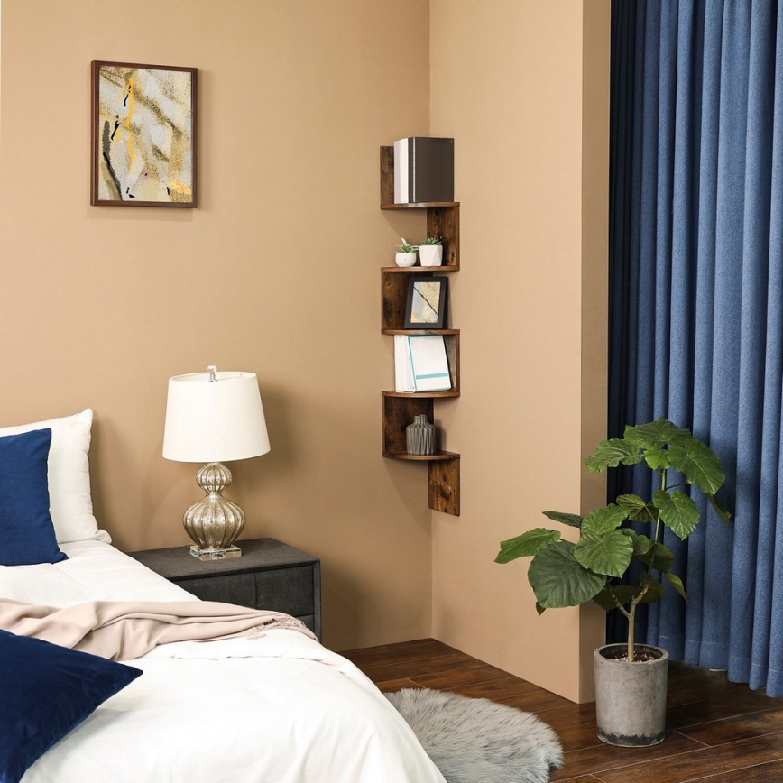 Hjørnevæghylde SNAKE, brun