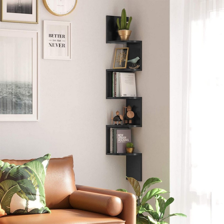 Hjørnevæghylde SNAKE sort