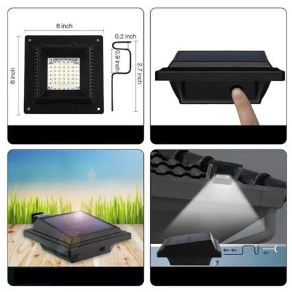 HÖFFTECH - LED solcelle-væglampe med bevægelses- og skumringssensor LED/3,7V 2000 mAh IP65