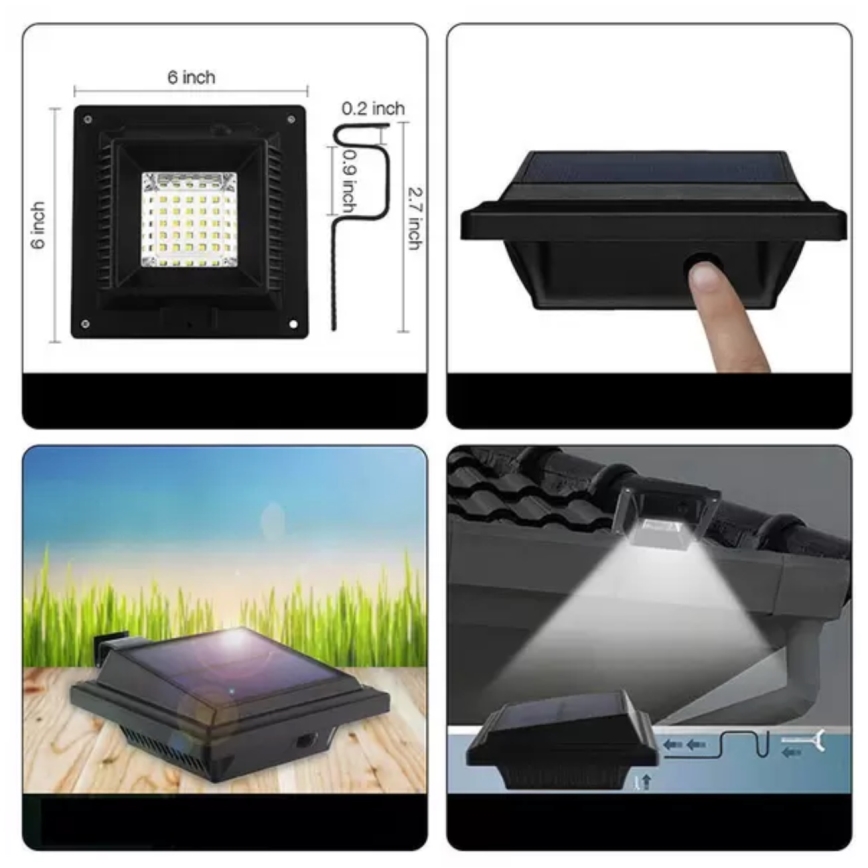 HÖFFTECH - LED solcelle-væglampe med bevægelses- og skumringssensor LED/3,7V 2000 mAh IP65