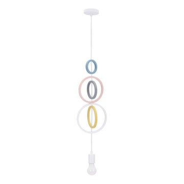 HOOPS børnelampe 1xE27/20W/230V Ø 19 cm farverig