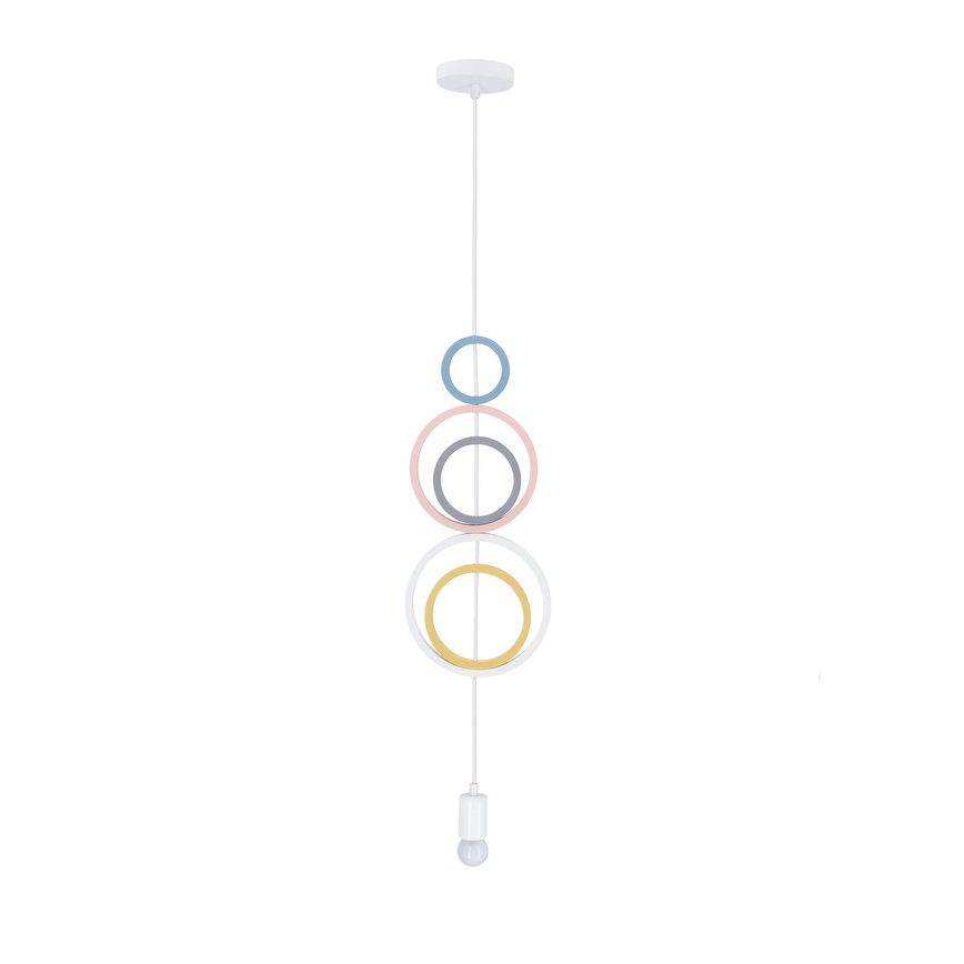 HOOPS børnelampe 1xE27/20W/230V Ø 19 cm farverig