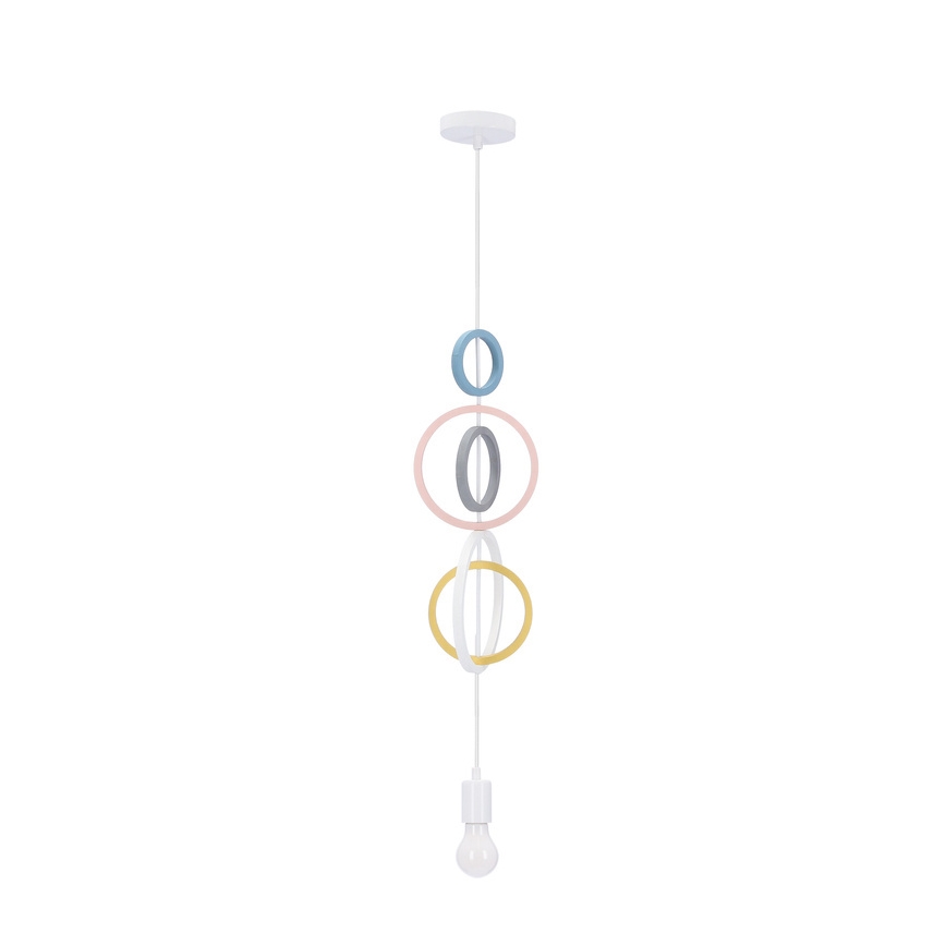 HOOPS børnelampe 1xE27/20W/230V Ø 19 cm farverig