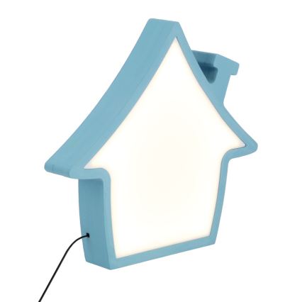 HOUSE LED bordlampe til børn 10W 230V blå