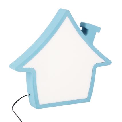 HOUSE LED bordlampe til børn 10W 230V blå