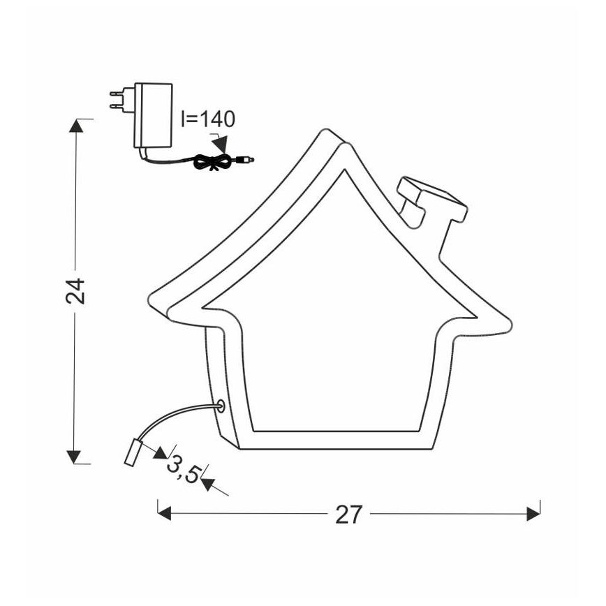 HOUSE LED bordlampe til børn 10W 230V blå