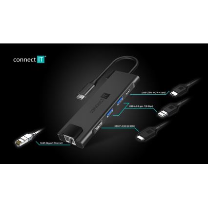 CONNECT IT CHU-8020-AN - USB-C hub 5-i-1