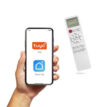 Hybrid solcelledrevet klimaanlæg 3,5 kW Tuya Wi-Fi hvid + fjernbetjening