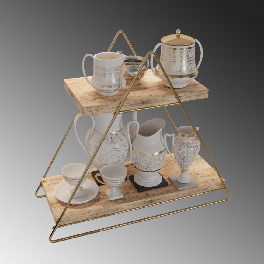 Hyldeopbevaring 35x40 cm guldfarvet