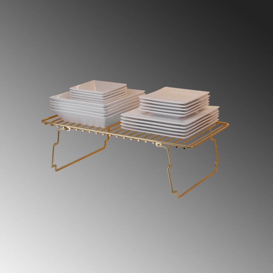 Hyldeopbevaring 42x19 cm guldfarvet