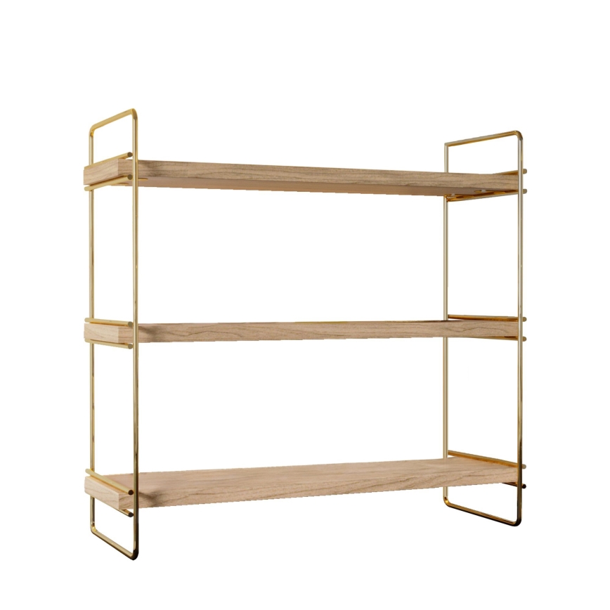 Hyldeopbevaring 45x40 cm guldfarvet/brun