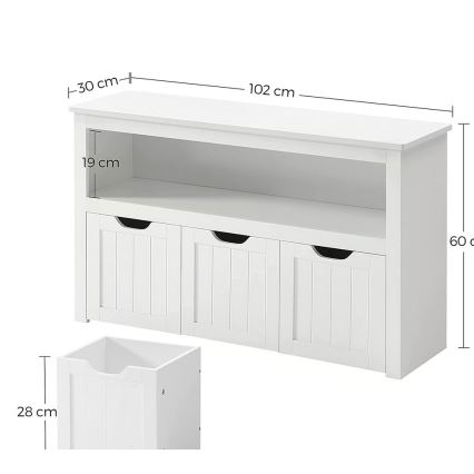 Hyldeskab SORELL hvid