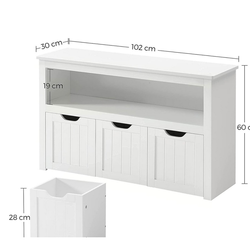 Hyldeskab SORELL hvid