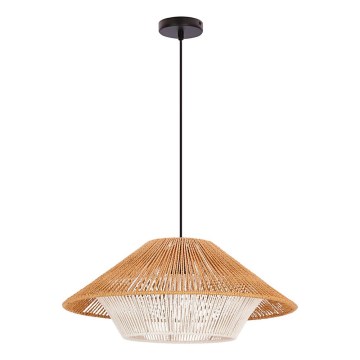 Hænge lampe AFRICA 1xE27/40W/230V diameter 50 cm brun/creme