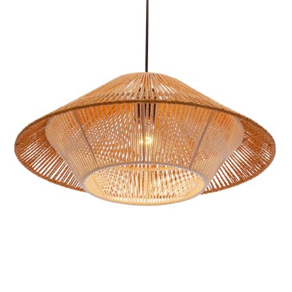 Hænge lampe AFRICA 1xE27/40W/230V diameter 50 cm brun/creme