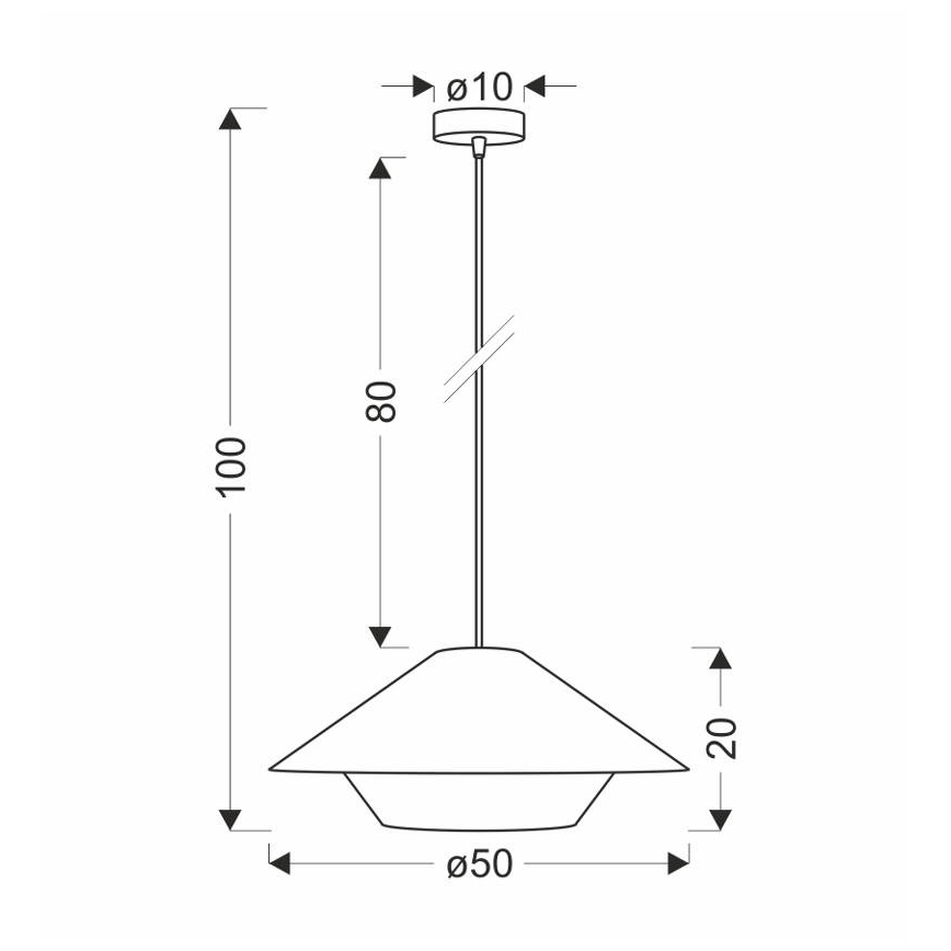 Hænge lampe AFRICA 1xE27/40W/230V diameter 50 cm brun/creme