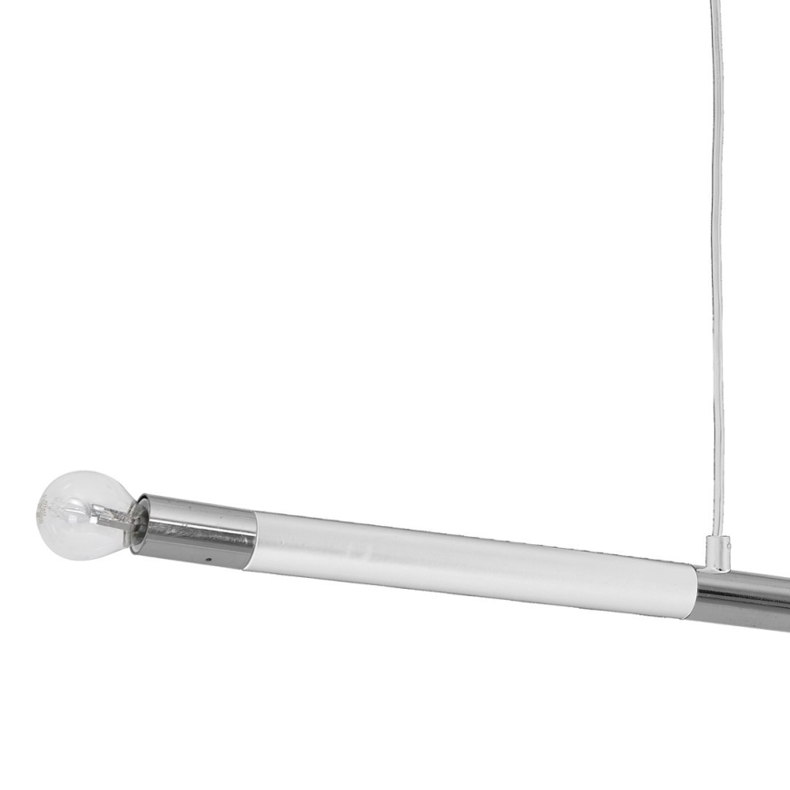 Hængelampe BASTONE WHITE 2xE14/40W/230V hvid/blank krom