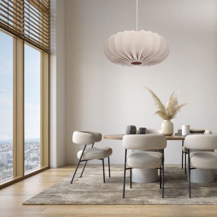 Hængelampe CAFEE 1xE27/40W/230V diam. 66 cm beige