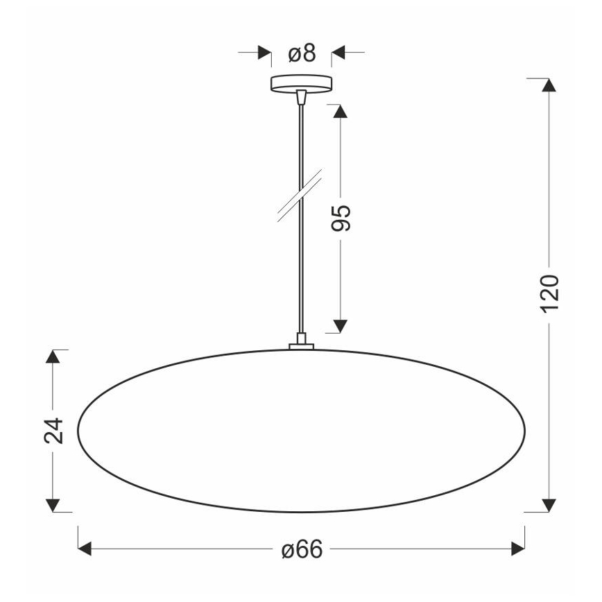 Hængelampe CAFEE 1xE27/40W/230V diam. 66 cm beige