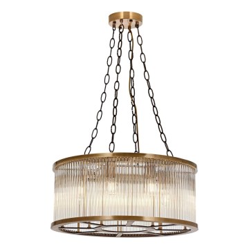 Hængelampe CRYSTALLINE 8xE27/40W/230V bronze