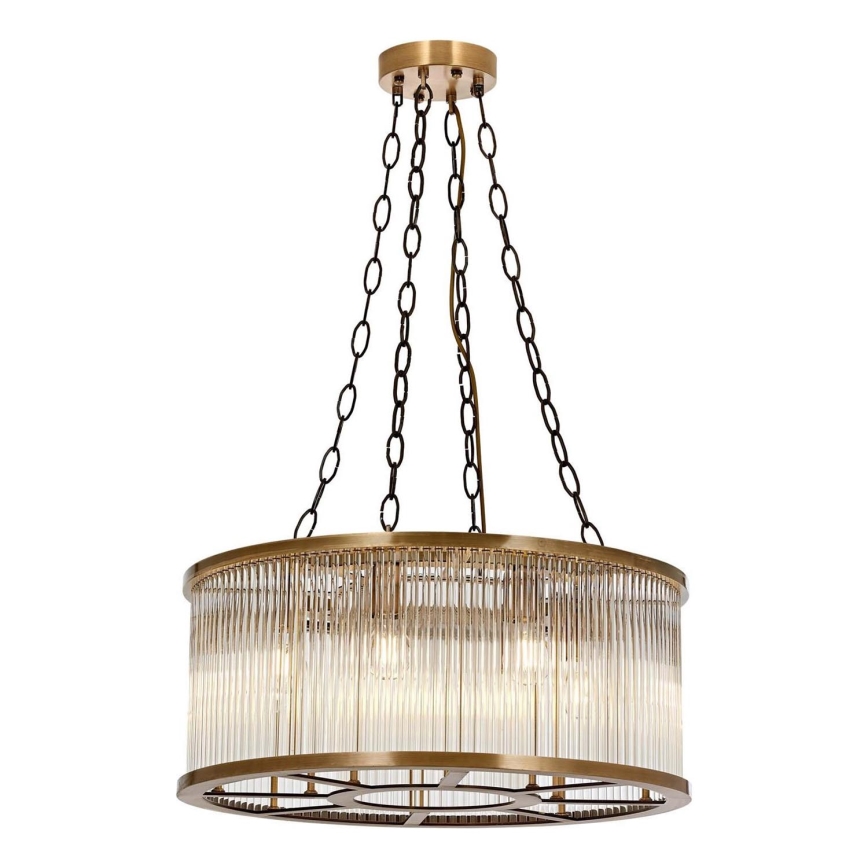 Hængelampe CRYSTALLINE 8xE27/40W/230V bronze