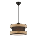 Hængelampe HALO 1xE27/60W/230V brun/beige