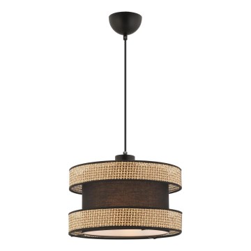 Hængelampe HALO 1xE27/60W/230V brun/beige