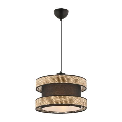 Hængelampe HALO 1xE27/60W/230V brun/beige