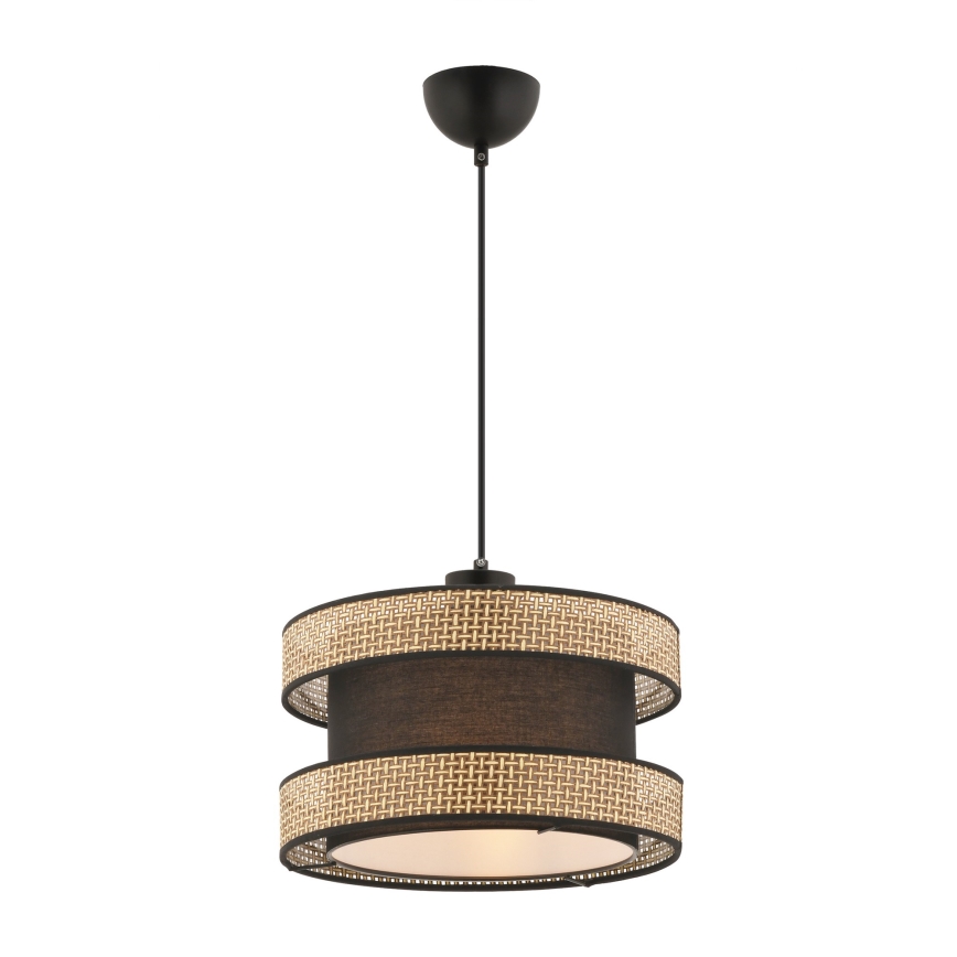 Hængelampe HALO 1xE27/60W/230V brun/beige