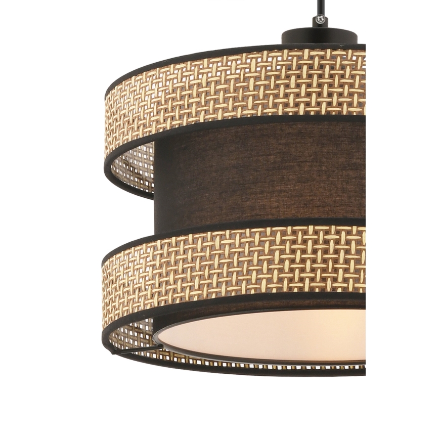 Hængelampe HALO 1xE27/60W/230V brun/beige