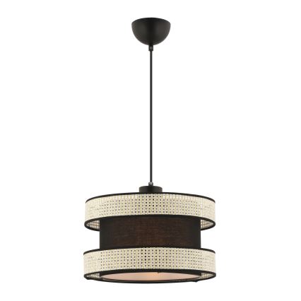 Hængelampe HALO 1xE27/60W/230V sort/creme