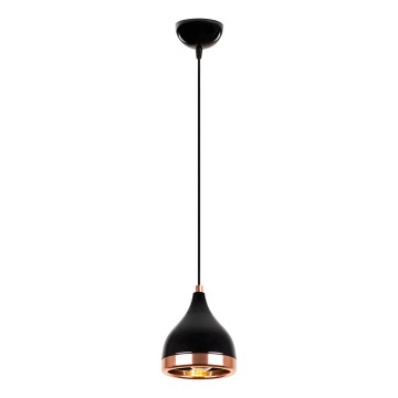 Hængelampe YILDO 1xE27/40W/230V sort/kobber