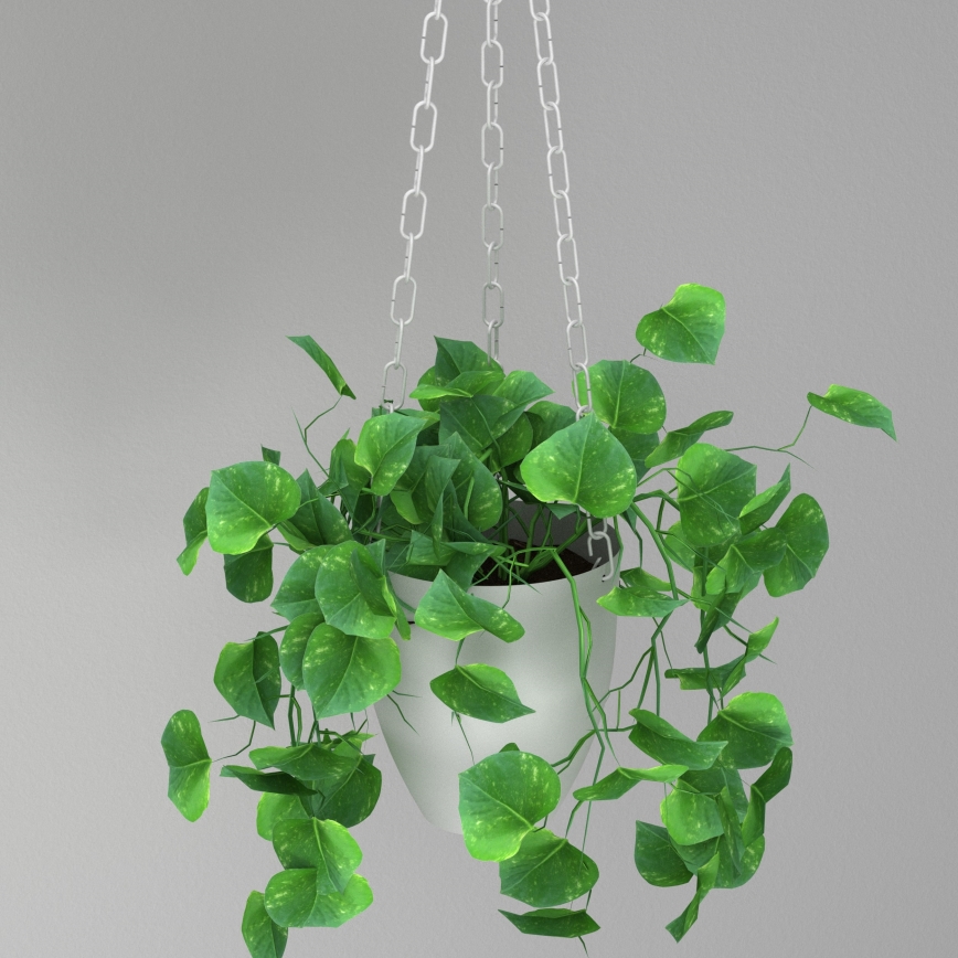Hængende blomsterkrukke 155x17 cm hvid