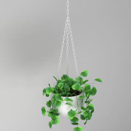 Hængende blomsterkrukke 155x27 cm hvid
