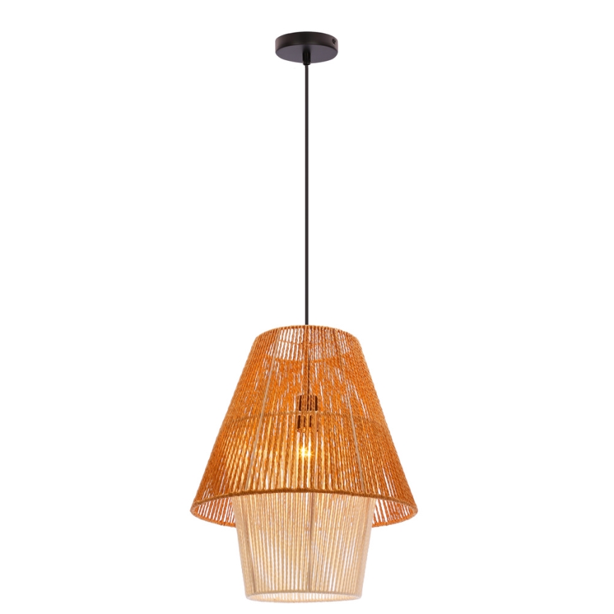 Hængende lampe AFRICA 1xE27/40W/230V 40 cm brun/creme
