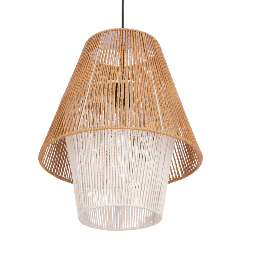 Hængende lampe AFRICA 1xE27/40W/230V 40 cm brun/creme