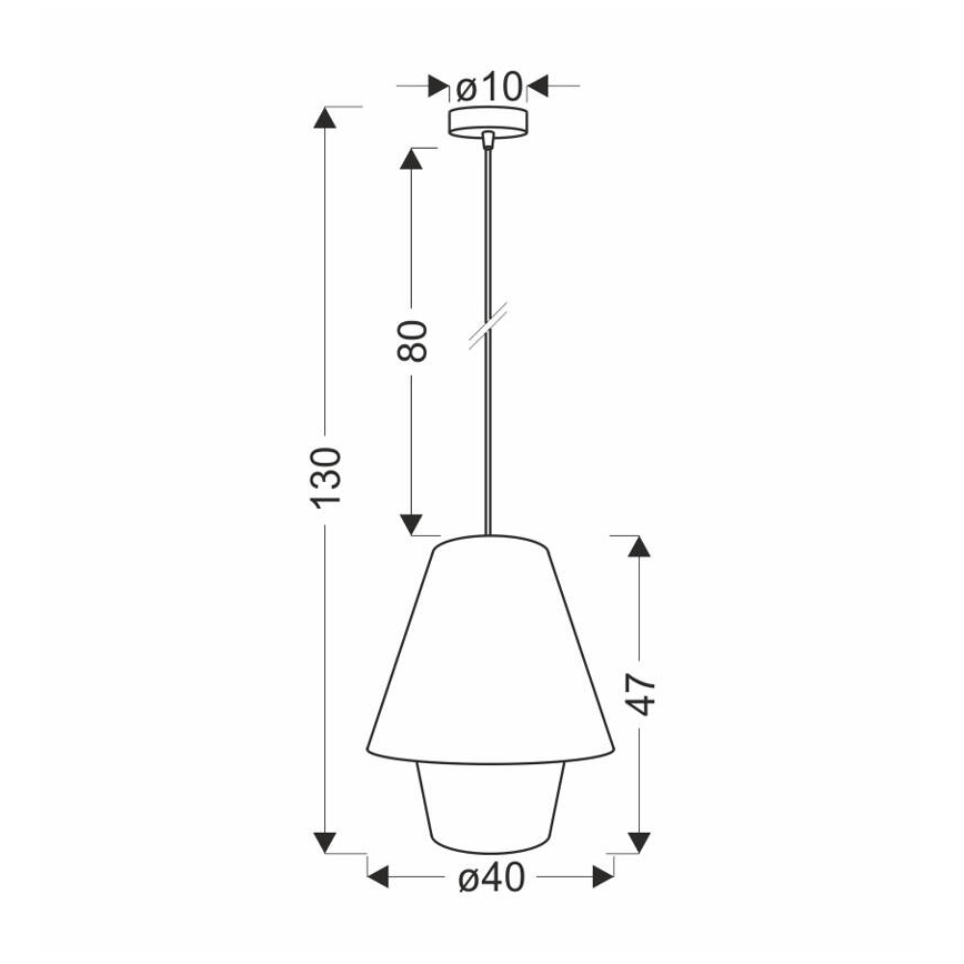 Hængende lampe AFRICA 1xE27/40W/230V 40 cm brun/creme