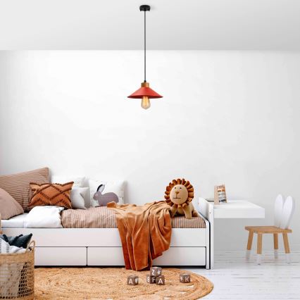 Hængende lys MANAVGAT 1xE27/40W/230V rød/brun