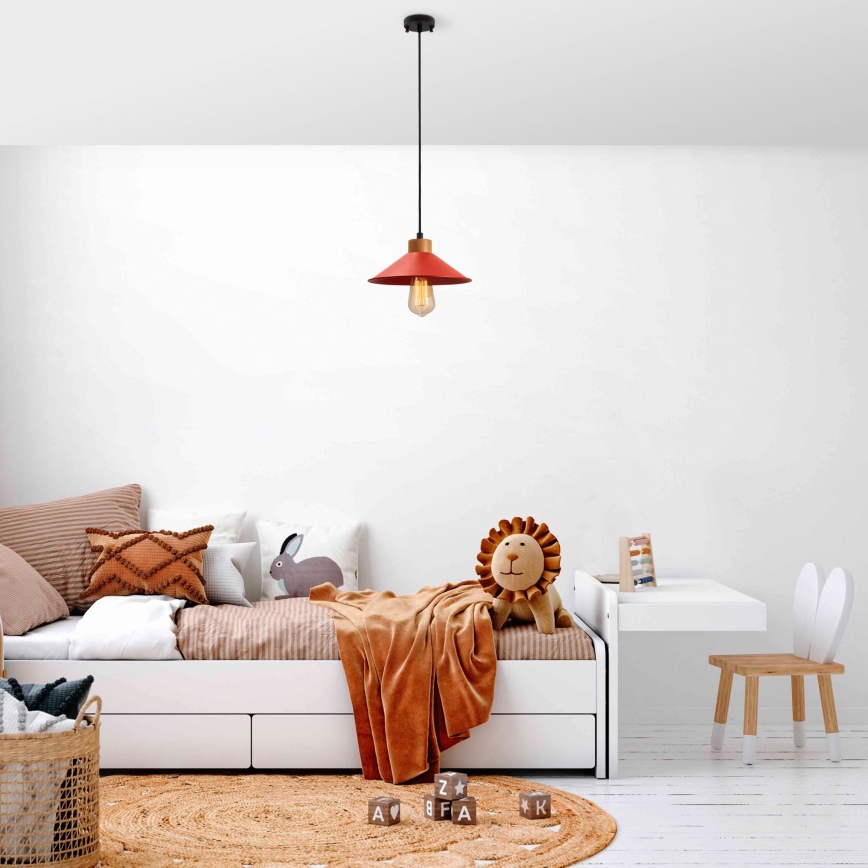 Hængende lys MANAVGAT 1xE27/40W/230V rød/brun