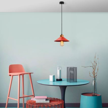 Hængende lys MANAVGAT 1xE27/40W/230V rød/brun