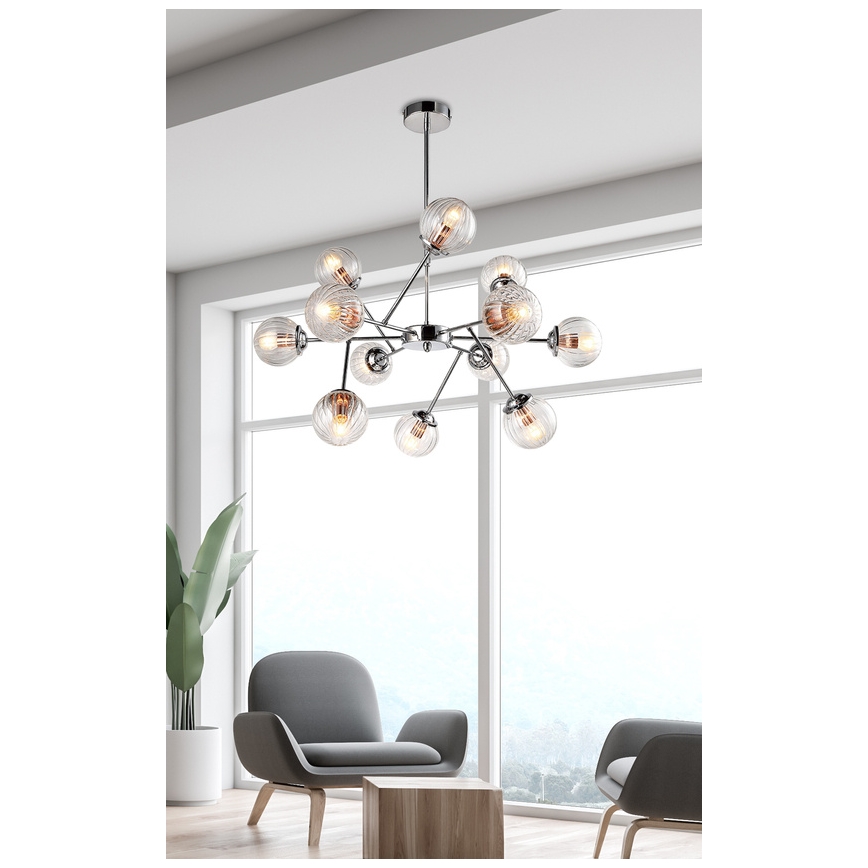 Hængende lysekrone BEST 12xE14/40W/230V