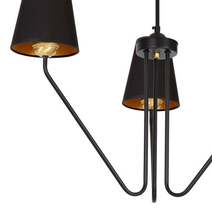 Hængende lysekrone VICTORIA 3xE27/60W/230V antik sort