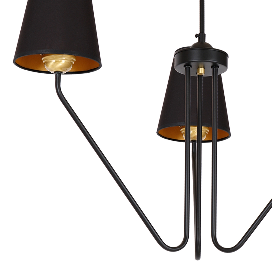 Hængende lysekrone VICTORIA 3xE27/60W/230V antik sort