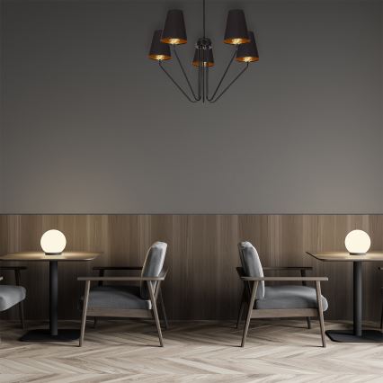 Hængende lysekrone VICTORIA 5xE27/60W/230V antik sort