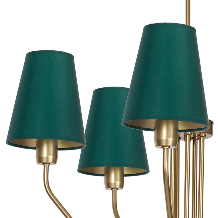 Hængende lysekrone VICTORIA 5xE27/60W/230V grøn