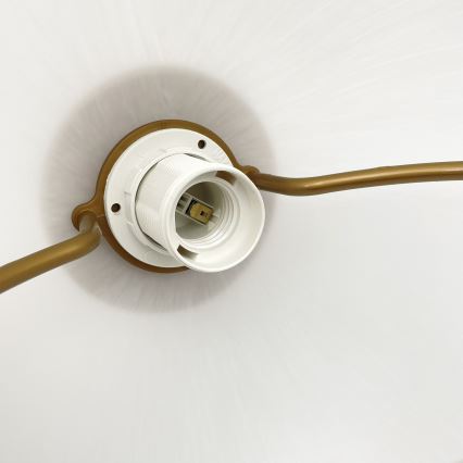 Højdejusterbar pendel RAMONA 1xE27/60W/230V brun/hvid/eg