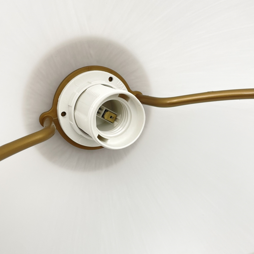 Højdejusterbar pendel RAMONA 1xE27/60W/230V brun/hvid/eg