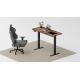 Højdejusterbar skrivebord LEVANO 140x60 cm træ/sort
